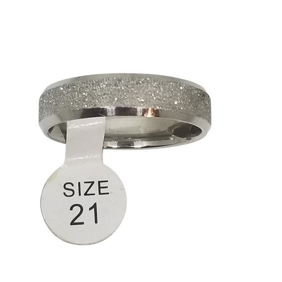 NWT SILVERTONE WITH SPARKLE STAINLESS STEEL WOMENS BAND SIZE 12 - Picture 1 of 4